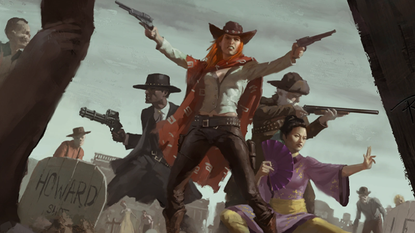 Illustration d'un univers western pour jeu de rôle